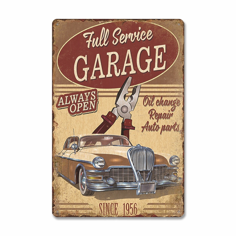 Affiche Métal Garage