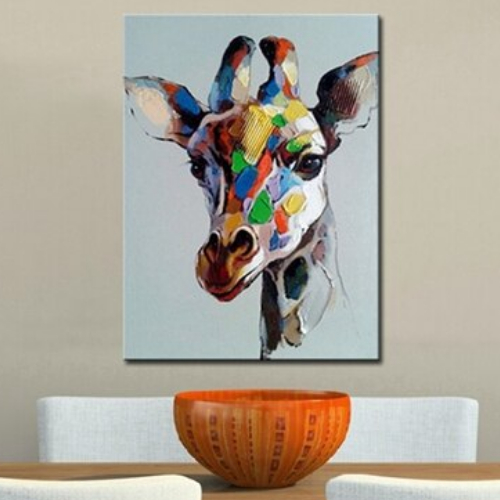 Tableau Girafle Multicolore