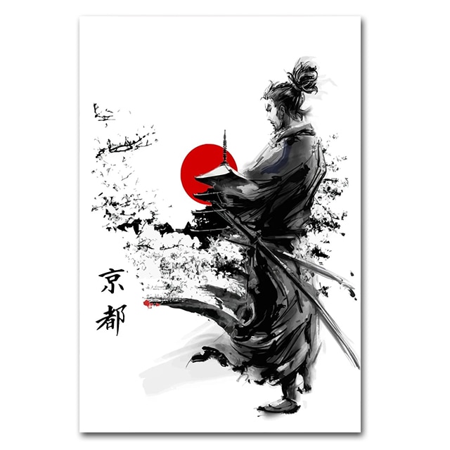 Tableau Japonais Samouraï Ninja - Toile deco