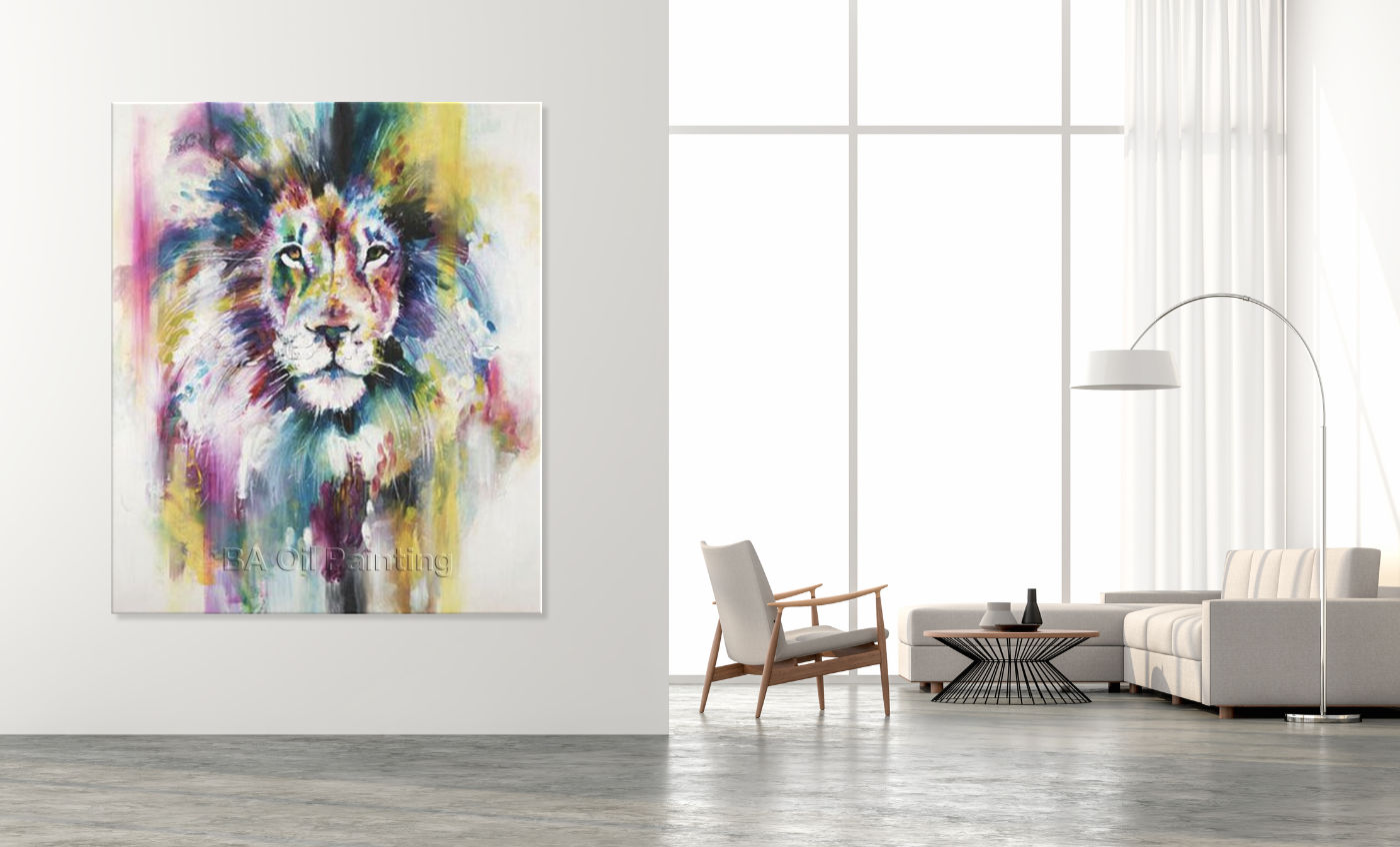 Tableau Lion Couleur