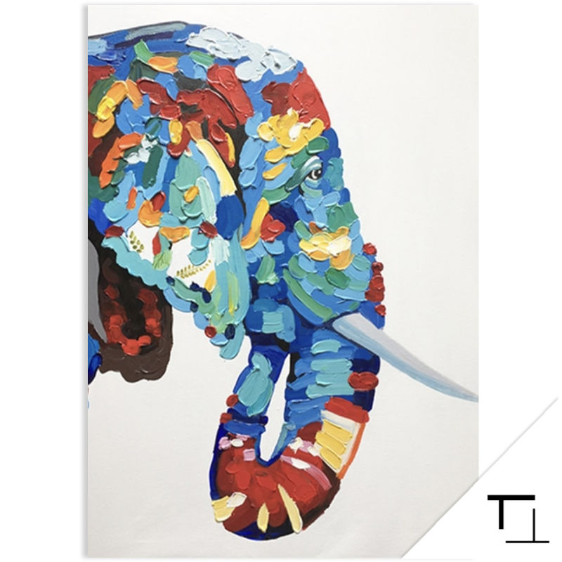 Peinture elephant couleur