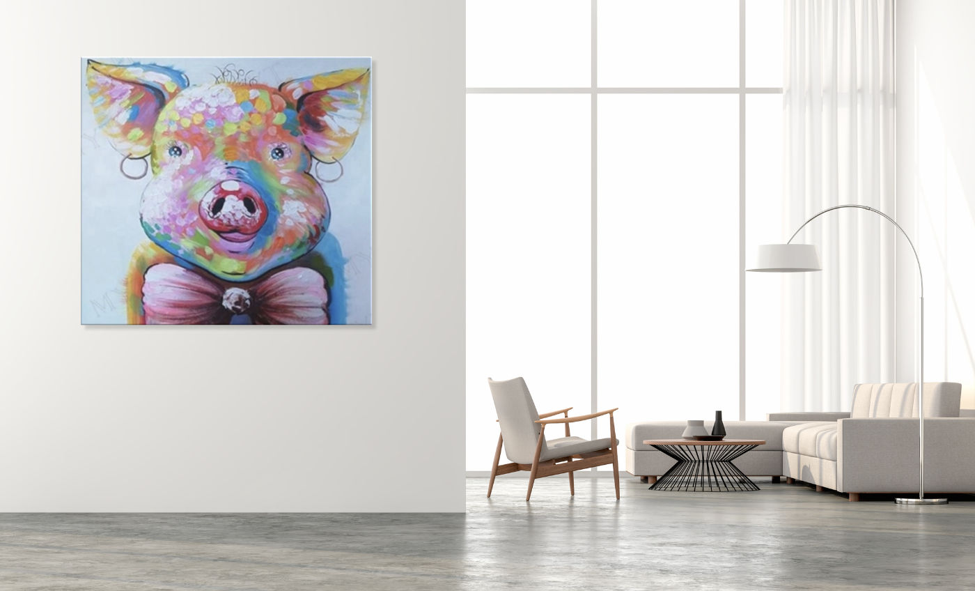 Tableau-toile-cochon