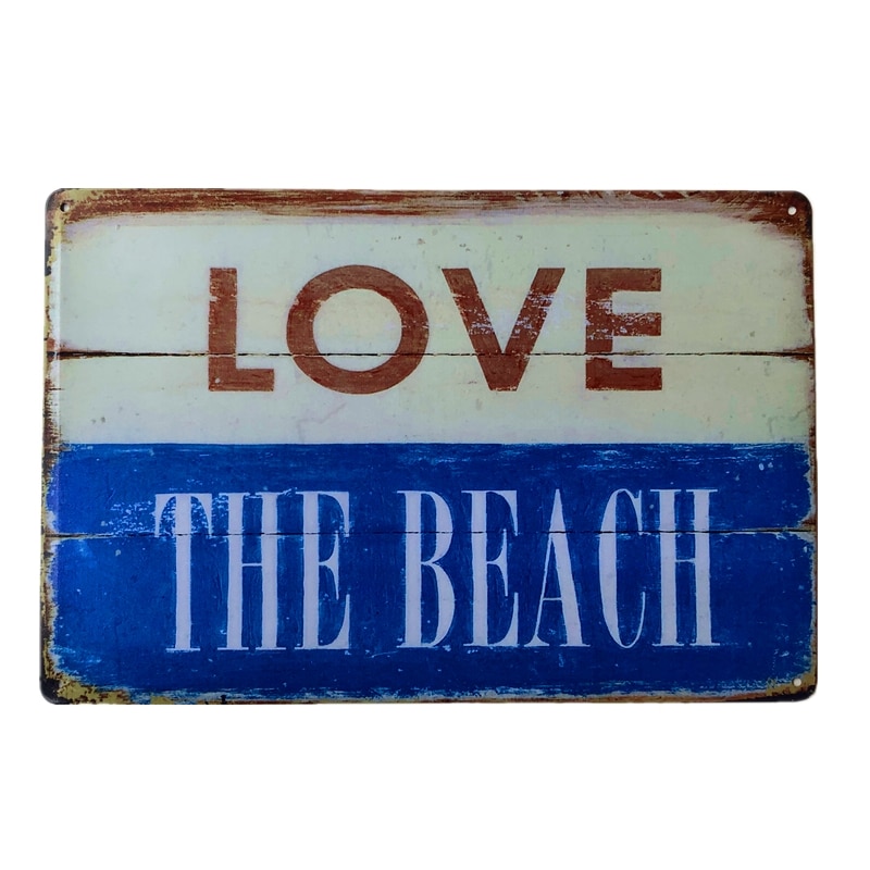 Affiche Vintage - Love The Beach