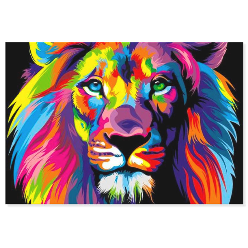 Tableau Lion Pop Art | Toile Déco