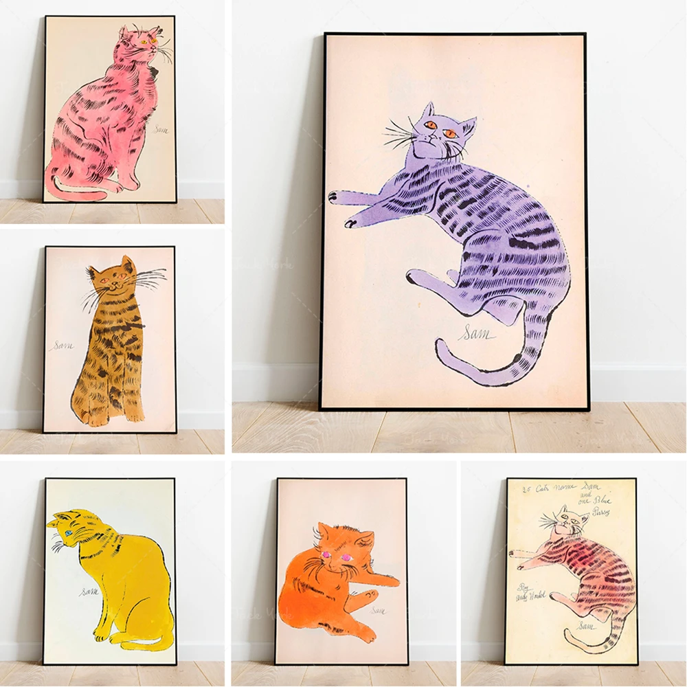 Andy Warhol Cat Art Print