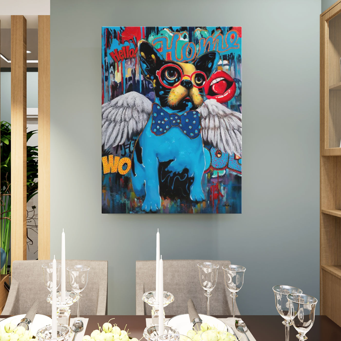 tableau-animal-pop-art-multicolore