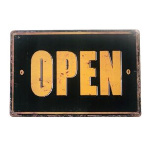 Plaque métallique perforée "Open"