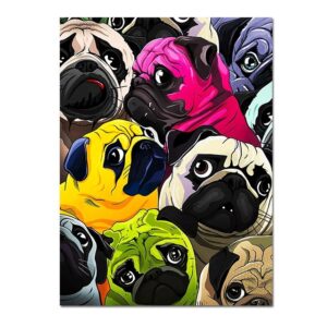 Tableau Pop Art Chien - Pug Dog