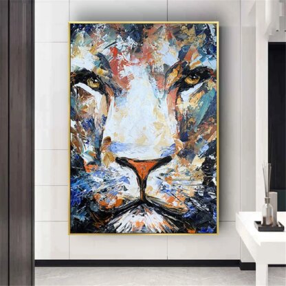 Tableau Lion Couleur | Peinture à l'huile