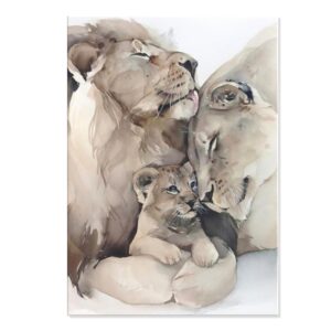 Famille Lion Lionne Lionceau
