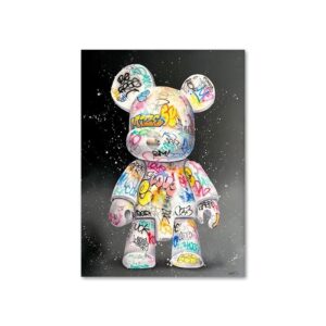 Tableau Pop Art : Bear and Graffiti